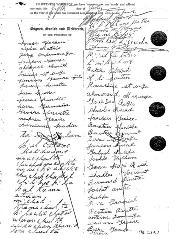 Image de l'Acte de cession

Image showing the list of voters from the l'Acte de cession, July 5, 1925.
(Tab 393, Exhibit P-69)