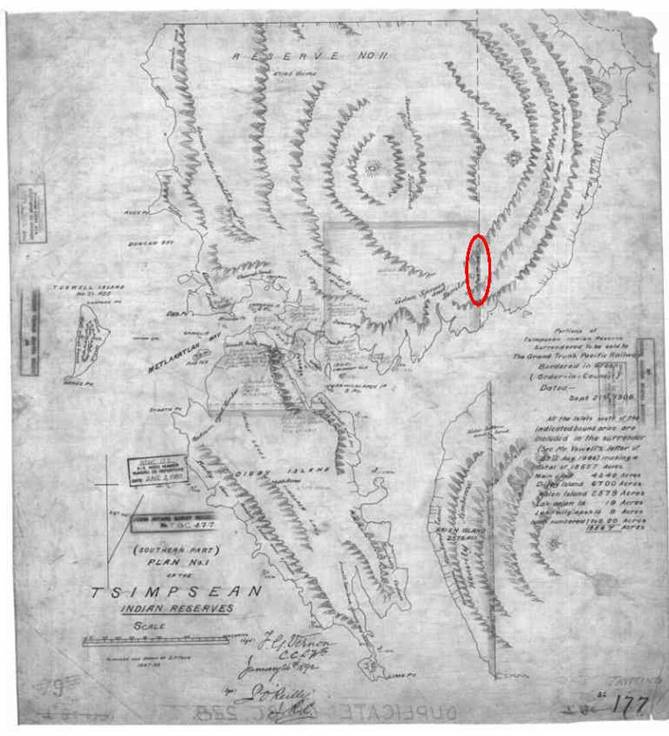 Ex- 5, Enclosure 3, map with a red circle showing “Two Miles” added.