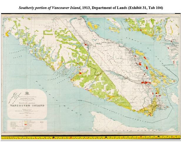 Southerly portion of Vancouver Island, 1913, Department of Lands (Exhibit 31, Tab 104)